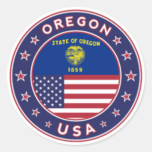 Oregon, Oregon to sticker, phone marry, tote bag Classic Round Sticker