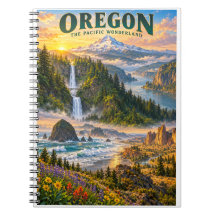 Oregon Pacific Wonderland Scenic Travel Poster