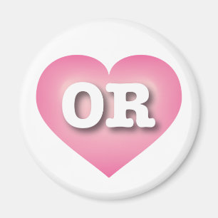 Oregon Pink Fade Heart - Big Love Magnet