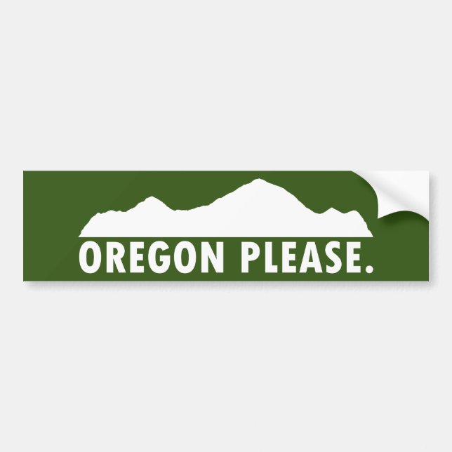 Oregon Please Bumper Sticker (Front)
