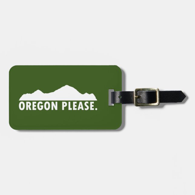 Oregon Please Luggage Tag (Front Horizontal)