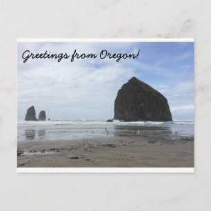 Oregon Postcard: cannon beach and haystack rock Postcard