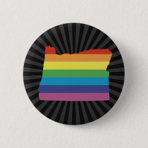 oregon pride. 6 cm round badge