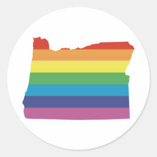 oregon pride. classic round sticker