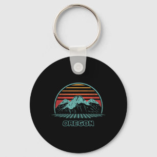Oregon Retro Mountain Hiking 80s Style  Key Ring