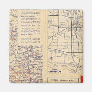 Oregon road map magnet