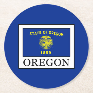 Oregon Round Paper Coaster