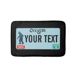 Oregon Sasquatch License Plate Bath Mat