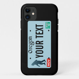 Oregon Sasquatch License Plate iPhone 11 Case