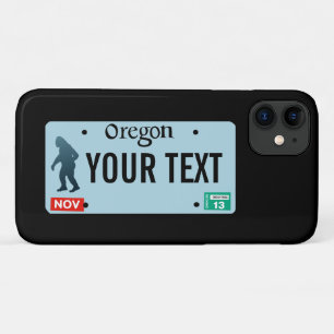 Oregon Sasquatch License Plate iPhone 11 Case