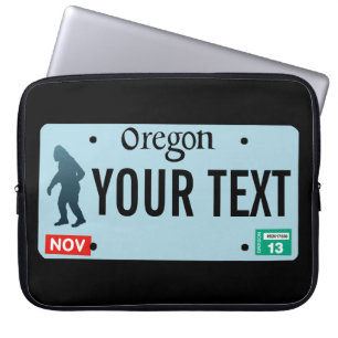 Oregon Sasquatch License Plate Laptop Sleeve
