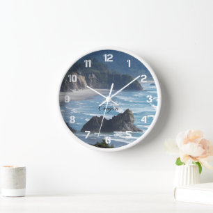 Oregon Scenic Coastline Seascape Clock
