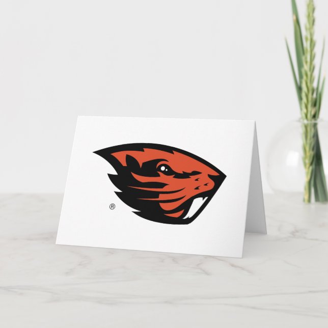 Oregon State Beavers | Beaver Head Card (Front)