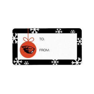 Oregon State Beavers Beaver Head Label