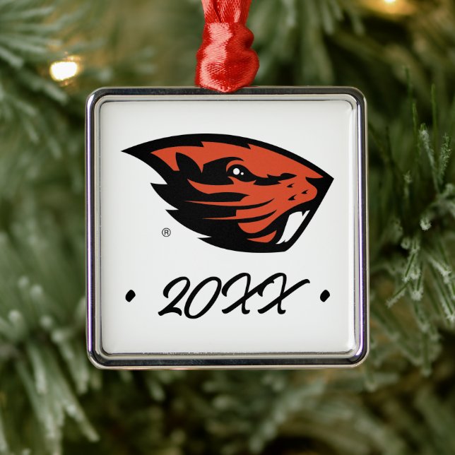 Oregon State Beavers | Beaver Head Metal Ornament (Tree)