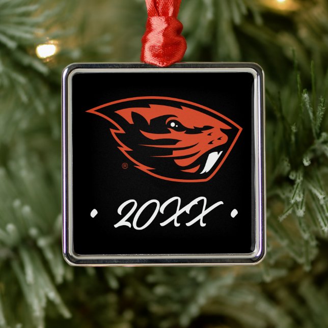 Oregon State Beavers | Beaver Head Metal Ornament (Tree)