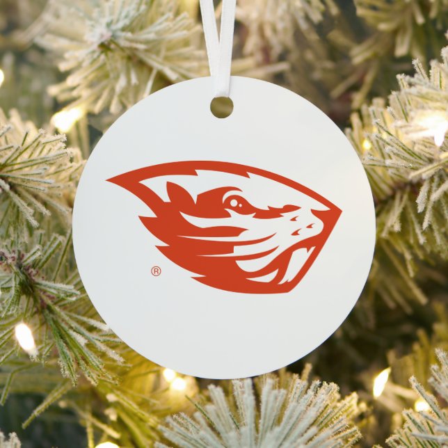 Oregon State Beavers | Beaver Head Metal Tree Decoration (Insitu)