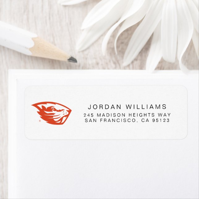 Oregon State Beavers | Beaver Head Return Address Label (Insitu)