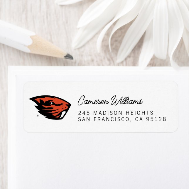 Oregon State Beavers | Beaver Head Return Address Label (Insitu)