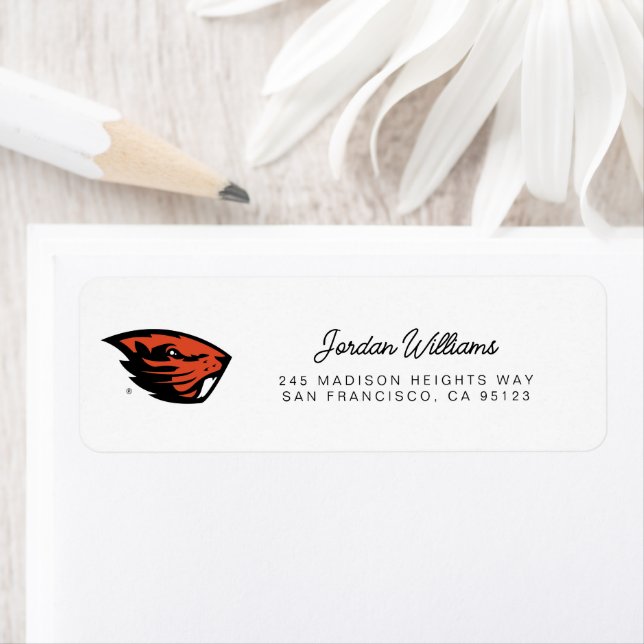 Oregon State Beavers | Beaver Head Return Address Label (Insitu)