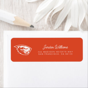 Oregon State Beavers   Beaver Head Return Address Label