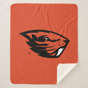 Oregon State Beavers Beaver Head Sherpa Blanket