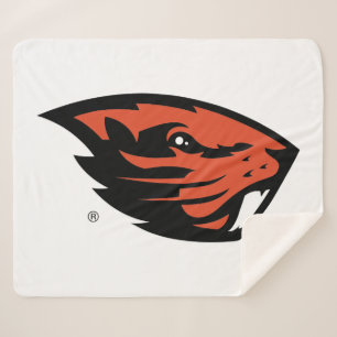 Oregon State Beavers Beaver Head Sherpa Blanket