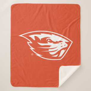 Oregon State Beavers Beaver Head Sherpa Blanket