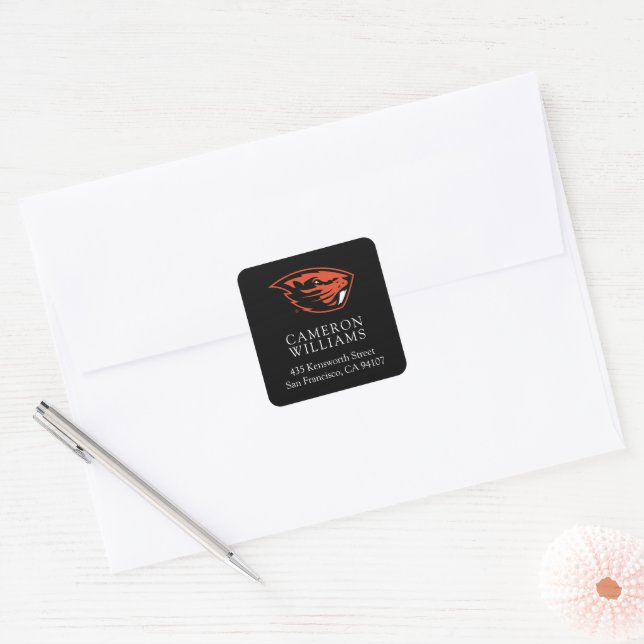 Oregon State Beavers | Beaver Head Square Sticker (Envelope)