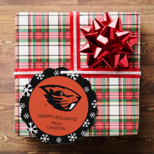 Oregon State Beavers   Beaver Head Tree Decoration Card