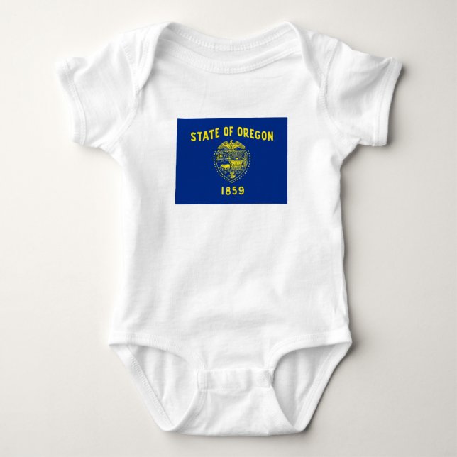 Oregon State Flag Baby Bodysuit (Front)