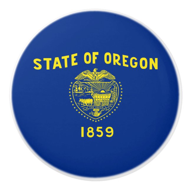 Oregon State Flag Ceramic Knob (Front)