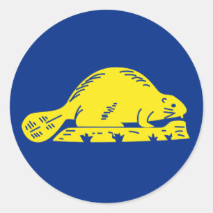 Oregon State Flag Classic Round Sticker