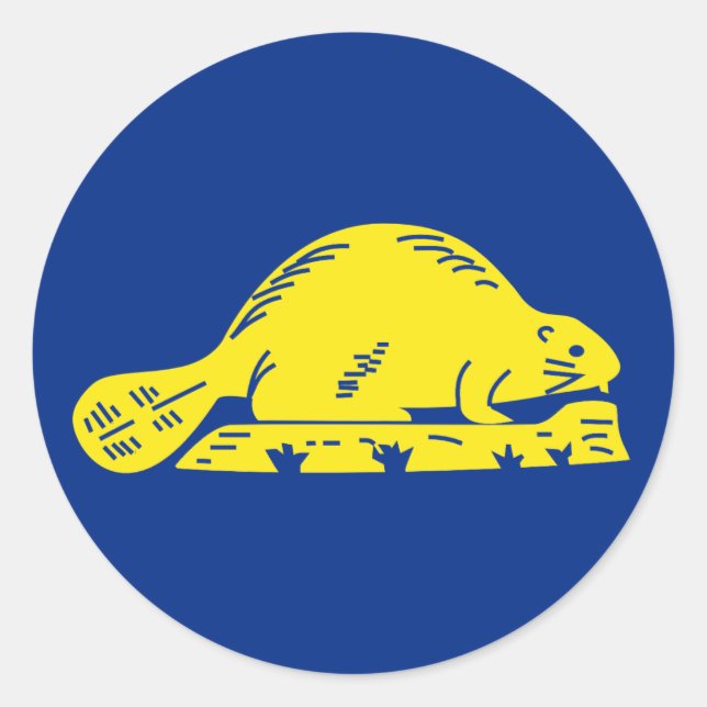 Oregon State Flag Classic Round Sticker (Front)