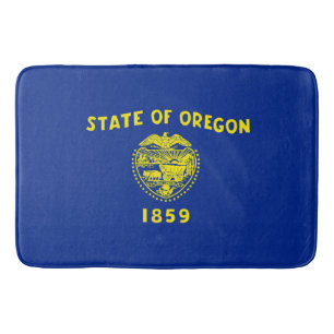 Oregon State Flag Design Bath Mat
