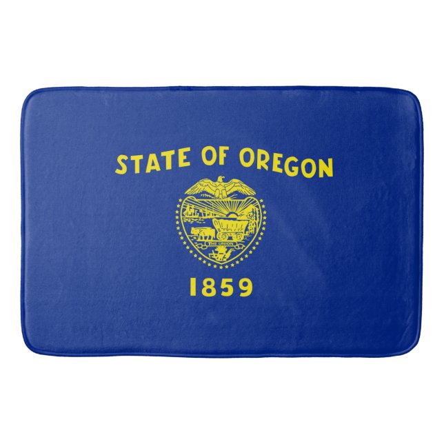 Oregon State Flag Design Bath Mat (Front)