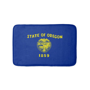 Oregon State Flag Design Bath Mat