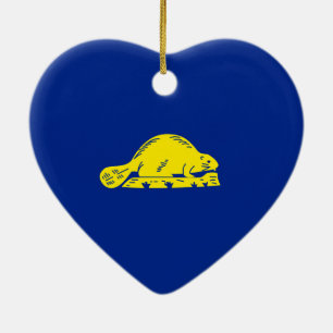 Oregon State Flag Design Ceramic Tree Decoration