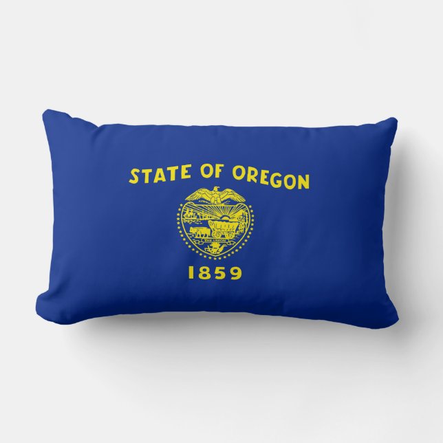 Oregon State Flag Design Lumbar Cushion (Front)