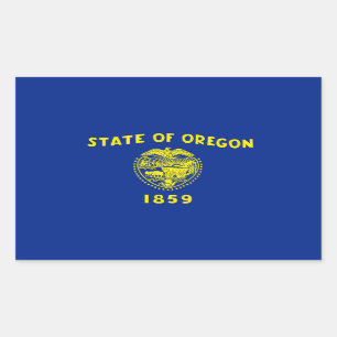 Oregon State Flag Design Rectangular Sticker