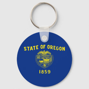 Oregon State Flag Key Ring