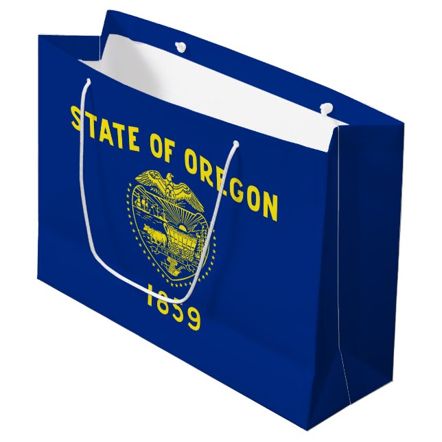 Oregon State Flag Large Gift Bag (Front Angled)