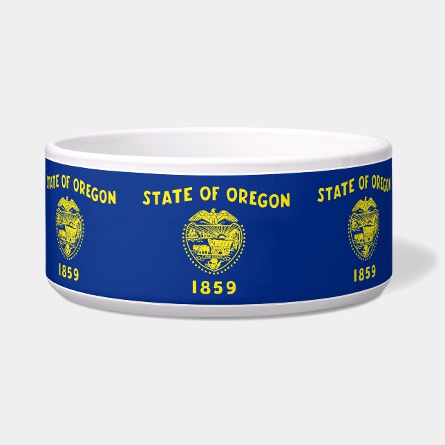 Oregon State Flag Pet Bowl (Left)
