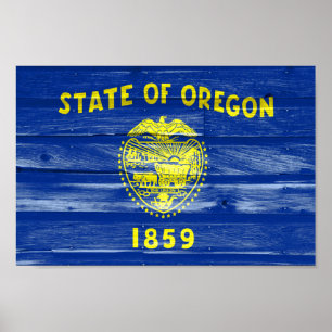 Oregon State Flag Poster