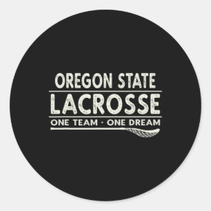 Oregon State Lacrosse One Team One Dream Classic Round Sticker