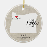 Oregon State Love Home Sweet Home Custom Map