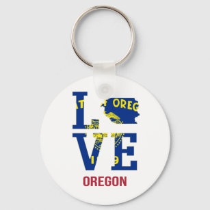 Oregon State Love USA Key Ring