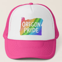 Oregon State Map Illustration PRIDE RAINBOW