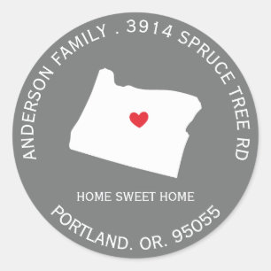 OREGON State    New Address Label Sticker