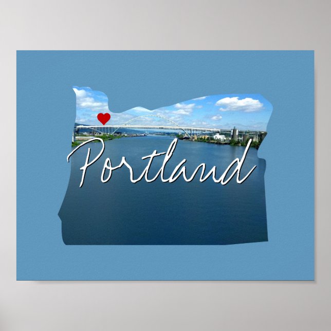 Oregon State Photo insert and town name Poster (Front)